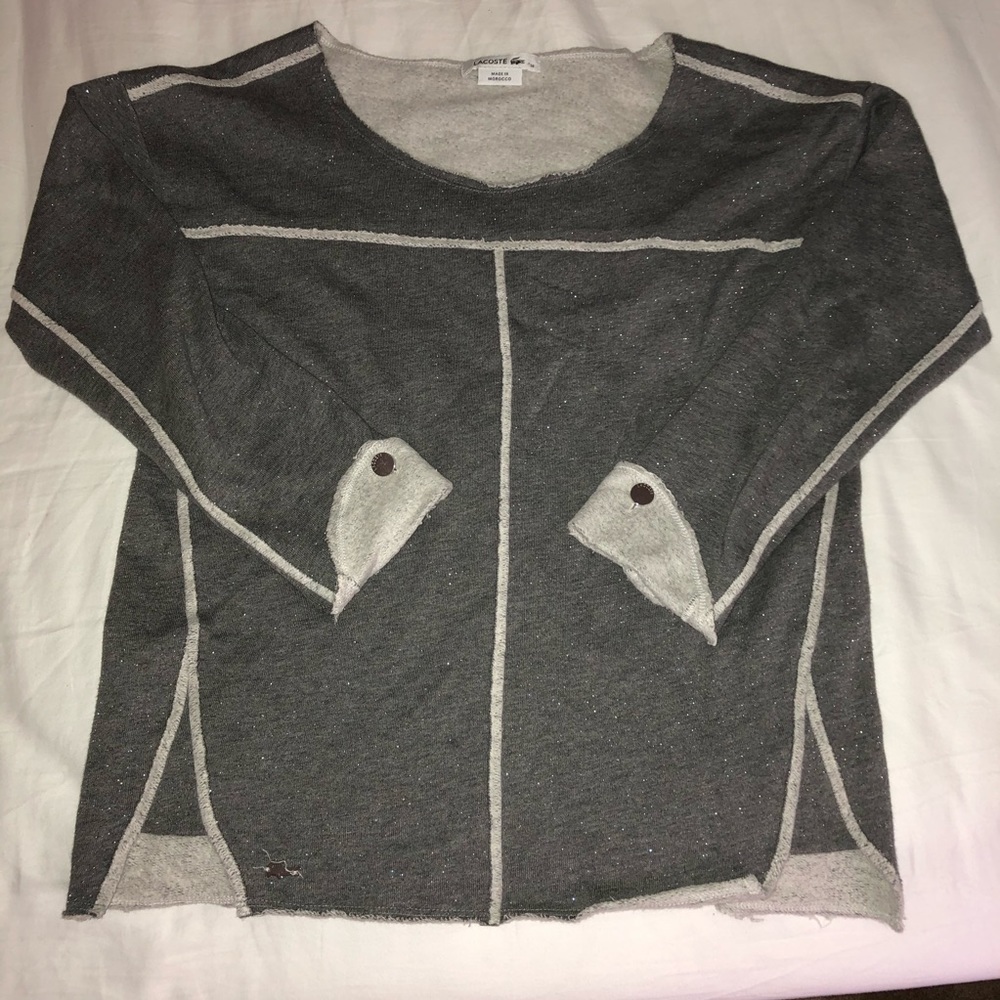 EUC Lacoste terry sparkle top